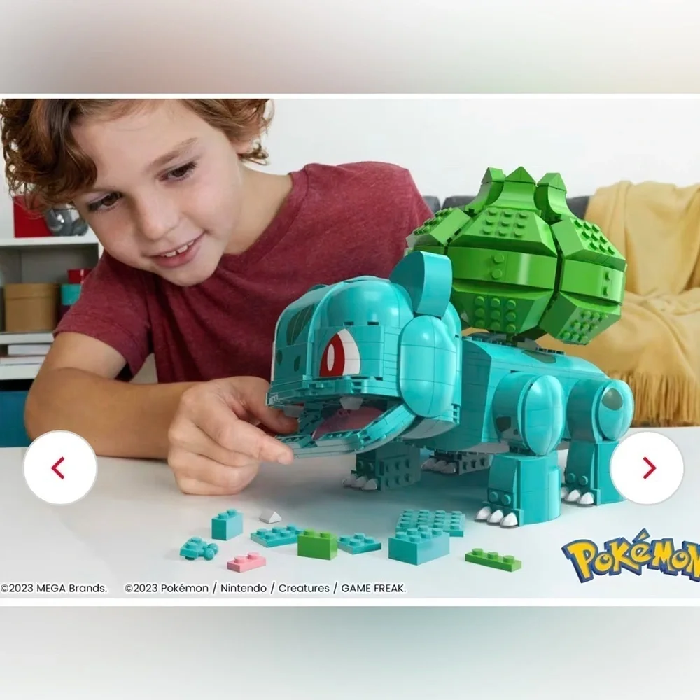 MEGA Pokemon Jumbo Bulbasaur, with 1 Action Figure - 789pcs NEW